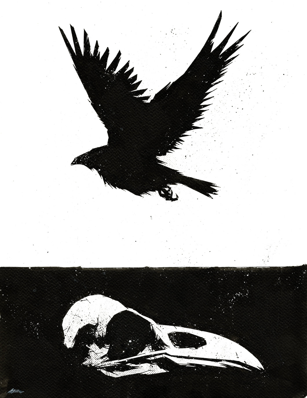 THE CROW AND THE SKULL